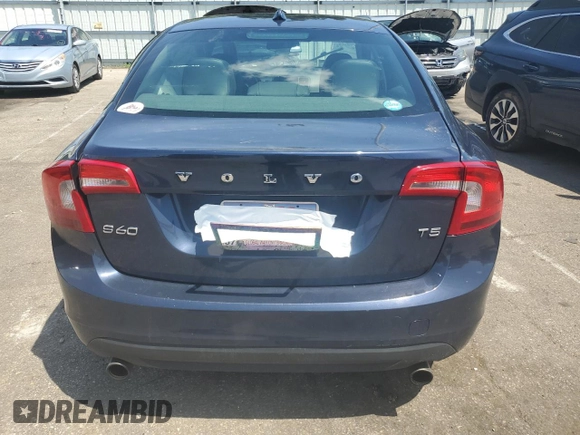 2013 Volvo S60 T5 Premier with VIN YV1612FS4D2230401, listed as a Copart auction lot 63463655 with 210,680 mi miles and Salvage title. Bid and sale history available at DreamBid. Image 6.
