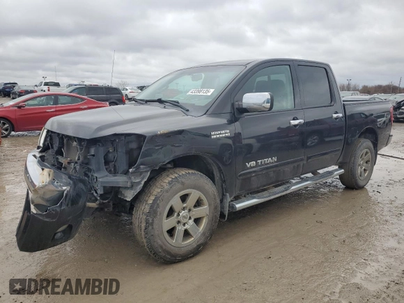 2012 Nissan Titan S with VIN 1N6AA0EC5CN320679, listed as a Copart auction lot 43398135 with 219,604 mi miles and Salvage Title. Bid and sale history available at carsss.com. Image 1.