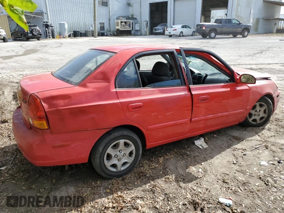 2005 Hyundai Accent GLS with VIN KMHCG45CX5U618473, listed as a Copart auction lot 76752994 with 0 mi miles and Salvage Title. Bid and sale history available at carsss.com. Image 3.