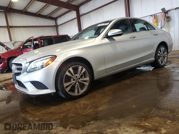 2019 Mercedes-Benz C 300 with VIN 55SWF8EB3KU291873, listed as a Copart auction lot 66107855 with 93,778 mi miles and Salvage title. Bid and sale history available at DreamBid. Image 1.