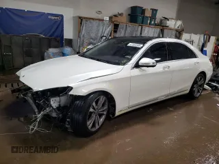 2018 Mercedes-Benz S 560 with VIN WDDUG8GB0JA386200, listed as a Copart auction lot 47555505 with 42,840 mi miles and Salvage Title. Bid and sale history available at carsss.com. Image 1.