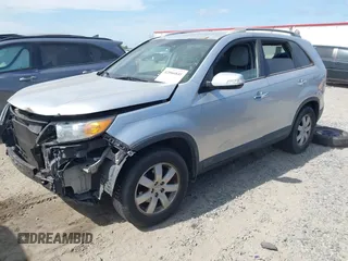 2012 Kia Sorento LX with VIN 5XYKT4A26CG292968, listed as a IAAI auction lot 42066841 with 215,295 mi miles. Bid and sale history available at carsss.com. Image 2.