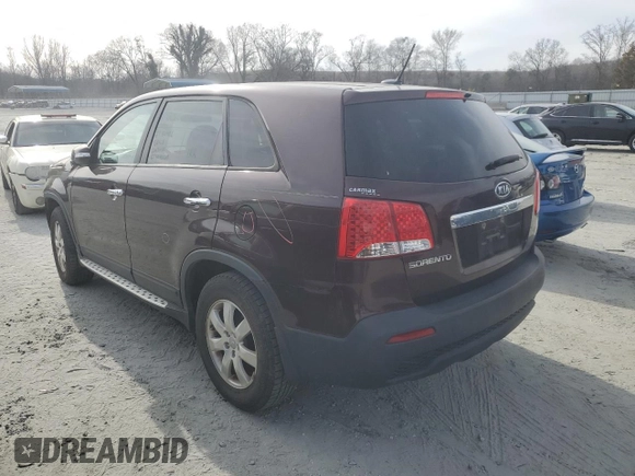 2012 Kia Sorento LX with VIN 5XYKT4A15CG254929, listed as a Copart auction lot 45902405 with 95,579 mi miles and Salvage Title. Bid and sale history available at DreamBid. Image 2.