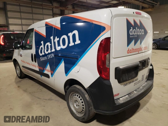 2021 Ram ProMaster City Cargo Tradesman with VIN ZFBHRFABXM6U25145, listed as a Copart auction lot 44509284 with 73,260 mi miles and Salvage Title. Bid and sale history available at DreamBid. Image 2.