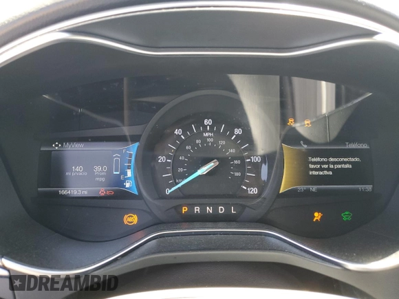 2014 Ford Fusion SE Hybrid with VIN 3FA6P0LU5ER104422, listed as a Copart auction lot 58584425 with 166,419 mi miles and Salvage title. Bid and sale history available at DreamBid. Image 9.