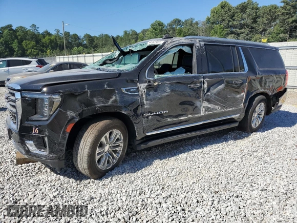2023 GMC Yukon XL SLT with VIN 1GKS2GKDXPR254627, listed as a Copart auction lot 59226594 with 39,428 mi miles and Salvage Title. Bid and sale history available at DreamBid. Image 1.