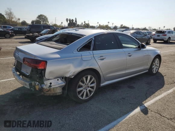 2016 Audi A6 2.0T Premium Plus with VIN WAUGFAFC2GN124981, listed as a Copart auction lot 43656653 with 74,400 mi miles. Bid and sale history available at carsss.com. Image 3.