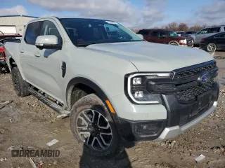 2024 Ford Ranger LARIAT with VIN 1FTER4KH0RLE20102, listed as a Copart auction lot 85329524 with 7,752 mi miles and Salvage Title. Bid and sale history available at carsss.com. Image 4.