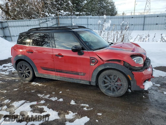 2021 MINI Countryman John Cooper Works with VIN WMZ33BS05M3N01273, listed as a Copart auction lot 82748524 with 52,091 mi miles and Salvage Title. Bid and sale history available at carsss.com. Image 4.