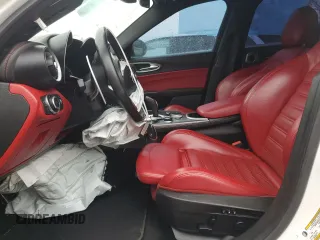 2020 Alfa Romeo Giulia Ti Sport with VIN ZARFANBN6L7634749, listed as a Copart auction lot 53037404 with 52,154 mi miles and Salvage Title. Bid and sale history available at carsss.com. Image 7.