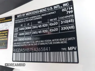 2014 Mercedes-Benz M 350 z VIN 4JGDA5HB7EA365841, wystawiony jako IAAI lot #42271102 z przebiegiem 138 366 mil mil oraz . Historia ofert i sprzedaży dostępna na DreamBid. Obrazek 9.