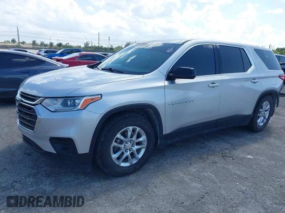2020 Chevrolet Traverse LS with VIN 1GNERFKW9LJ167575, listed as a IAAI auction lot 42026375 with 62,454 mi miles. Bid and sale history available at carsss.com. Image 2.