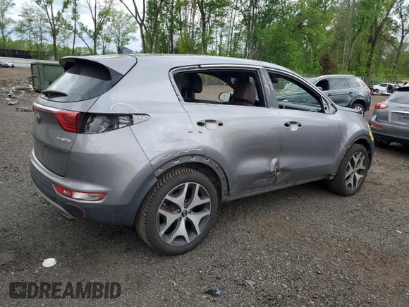 2017 Kia Sportage SX Turbo with VIN KNDPR3A65H7243783, listed as a Copart auction lot 57088825 with 129,937 mi miles and Salvage title. Bid and sale history available at DreamBid. Image 3.