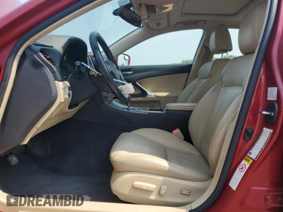 2008 Lexus IS 250 with VIN JTHCK262882027649, listed as a Copart auction lot 60281105 with 160,383 mi miles and Salvage title. Bid and sale history available at DreamBid. Image 7.