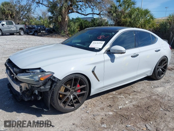 2019 Genesis G70 Dynamic with VIN KMTG34LE8KU031322, listed as a IAAI auction lot 41636994 with 55,325 mi miles and . Bid and sale history available at DreamBid. Image 22.