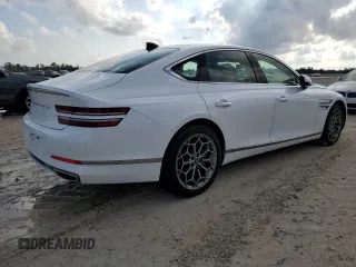 2023 Genesis G80 2.5T with VIN KMTGB4SC8PU146268, listed as a Copart auction lot 73759644 with 6,070 mi miles and Salvage Title. Bid and sale history available at carsss.com. Image 3.
