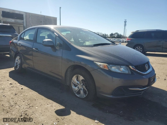 2013 Honda Civic Sdn LX with VIN 2HGFB2F55DH562823, listed as a Copart auction lot 49485755 with 87,047 mi miles and Salvage Title. Bid and sale history available at carsss.com. Image 4.