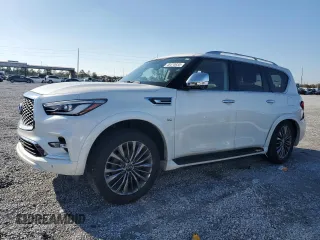 2019 Infiniti QX80 LUXE with VIN JN8AZ2NF0K9684540, listed as a Copart auction lot 45470935 with 54,373 mi miles and Salvage Title. Bid and sale history available at carsss.com. Image 1.