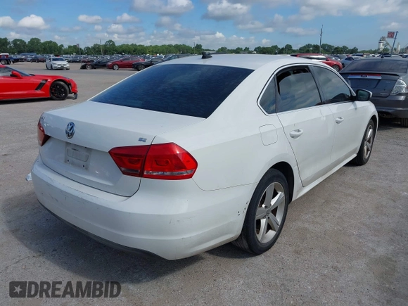 2013 Volkswagen Passat SE with VIN 1VWBH7A30DC134298, listed as a IAAI auction lot 42592442 with 248,768 mi miles and . Bid and sale history available at DreamBid. Image 4.