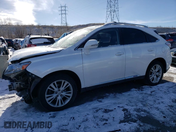 2012 Lexus RX 450h with VIN JTJBC1BA6C2434263, listed as a Copart auction lot 44632765 with 157,398 mi miles and Non Repairable. Bid and sale history available at DreamBid. Image 1.