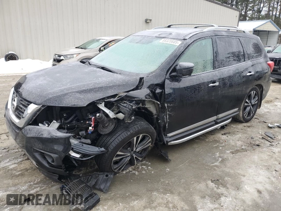 2020 Nissan Pathfinder Platinum with VIN 5N1DR2DM0LC599657, listed as a Copart auction lot 88320685 with Not provided miles and Salvage title. Bid and sale history available at DreamBid. Image 1.
