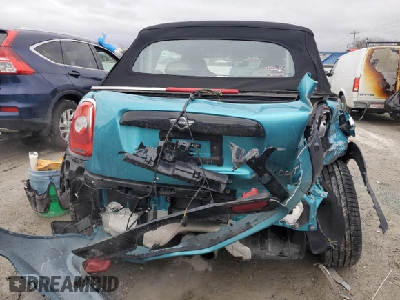 2017 MINI Convertible Cooper S with VIN WMWWG9C34H3C82363, listed as a Copart auction lot 47818655 with 99,405 mi miles and Salvage title. Bid and sale history available at DreamBid. Image 6.