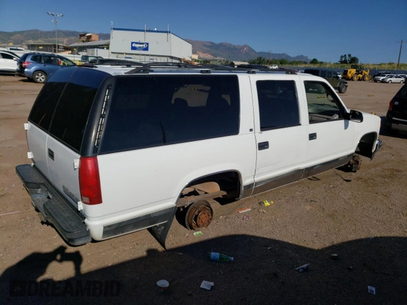 1995 Chevrolet Suburban with VIN 1GNFK16KXSJ398745, listed as a Copart auction lot 67475634 with 165,548 mi miles and Salvage Title. Bid and sale history available at carsss.com. Image 3.