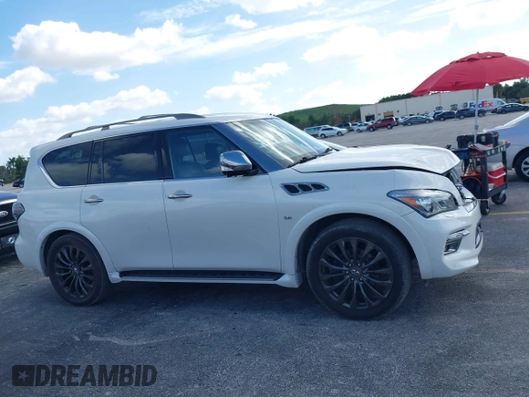 2016 Infiniti QX80 with VIN JN8AZ2NE6G9125296, listed as a IAAI auction lot 40869127 with 96,998 mi miles. Bid and sale history available at carsss.com. Image 13.