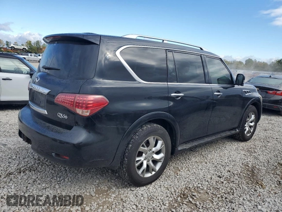 2011 Infiniti QX56 8-passenger with VIN JN8AZ2NC8B9302180, listed as a Copart auction lot 76001744 with 220,515 mi miles and Clean Title. Bid and sale history available at carsss.com. Image 3.