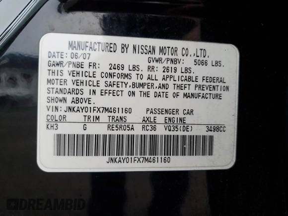 2007 Infiniti M x с VIN JNKAY01FX7M461160, выставлен на аукционе Copart как лот 61771455 с пробегом 180 048 миль миль и Списание • Salvage title. История ставок и продаж доступна на DreamBid. Изображение 13.