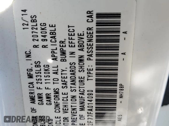 2015 Acura TLX V6 Advance with VIN 19UUB2F77FA014090, listed as a Copart auction lot 53686835 with 194,533 mi miles and Salvage Title. Bid and sale history available at carsss.com. Image 12.