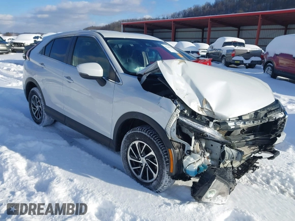 2024 Mitsubishi Eclipse Cross ES with VIN JA4ATUAA4RZ056584, listed as a IAAI auction lot 41366123 with 65,970 mi miles and . Bid and sale history available at DreamBid. Image 1.