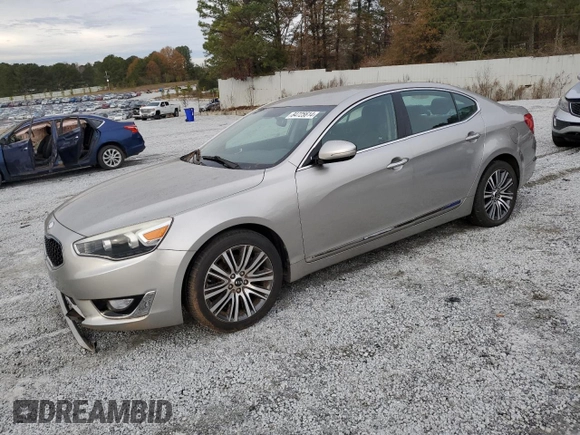 2014 Kia Cadenza Premium with VIN KNALN4D73E5143352, listed as a Copart auction lot 84725614 with 122,878 mi miles and Clean Title. Bid and sale history available at carsss.com. Image 1.