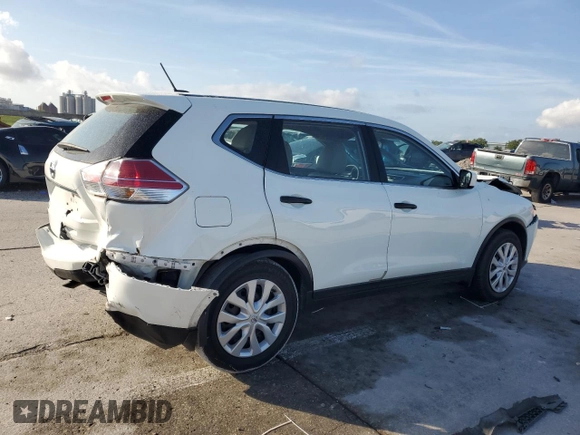 2016 Nissan Rogue S with VIN KNMAT2MT6GP595644, listed as a Copart auction lot 54552665 with 48,004 mi miles and Salvage Title. Bid and sale history available at carsss.com. Image 3.