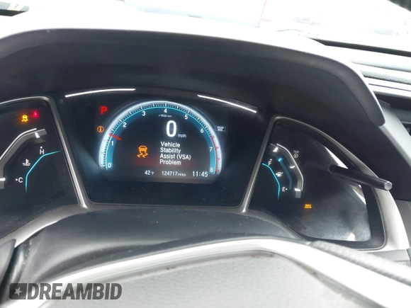 2017 Honda Civic EX-T with VIN 19XFC1F34HE014334, listed as a IAAI auction lot 42009311 with 124,717 mi miles. Bid and sale history available at carsss.com. Image 7.