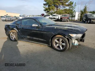 2015 Ford Mustang V6 with VIN 1FA6P8AM8F5373679, listed as a Copart auction lot 49445085 with 130,738 mi miles and Salvage title. Bid and sale history available at DreamBid. Image 4.