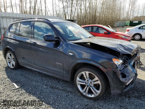 2014 BMW X3 xDrive35i with VIN 5UXWX7C5XE0E80403, listed as a Copart auction lot 47456165 with 82,419 mi miles and Salvage Title. Bid and sale history available at DreamBid. Image 4.