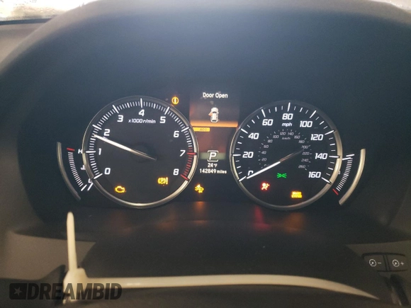2017 Acura MDX with VIN 5FRYD4H34HB014766, listed as a Copart auction lot 44890595 with 142,849 mi miles and Salvage Title. Bid and sale history available at carsss.com. Image 9.