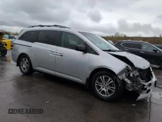 2012 Honda Odyssey EX-L with VIN 5FNRL5H68CB141022, listed as a Copart auction lot 54605485 with 185,388 mi miles and Salvage Title. Bid and sale history available at carsss.com. Image 4.
