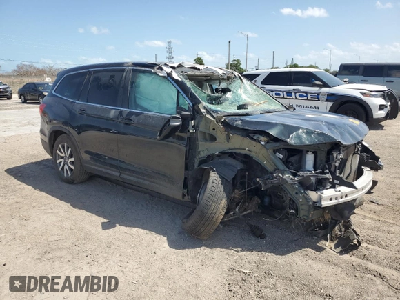 2021 Honda Pilot EX-L with VIN 5FNYF6H51MB004537, listed as a Copart auction lot 51139835 with Not Provided miles and Salvage Title. Bid and sale history available at DreamBid. Image 4.