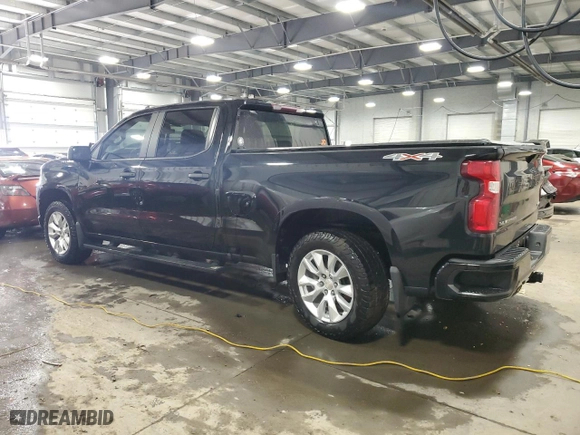 2021 Chevrolet Silverado 1500 Custom with VIN 1GCUYBEF0MZ256840, listed as a Copart auction lot 41638615 with 55,904 mi miles and Salvage Title. Bid and sale history available at carsss.com. Image 2.