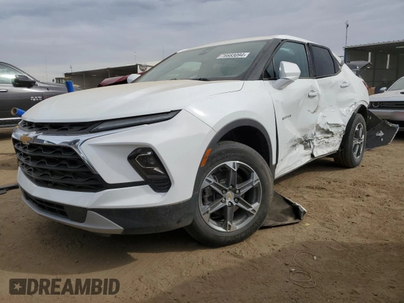 2023 Chevrolet Blazer LT with VIN 3GNKBHR45PS165477, listed as a Copart auction lot 76683094 with 30,088 mi miles and Clean title. Bid and sale history available at DreamBid. Image 1.