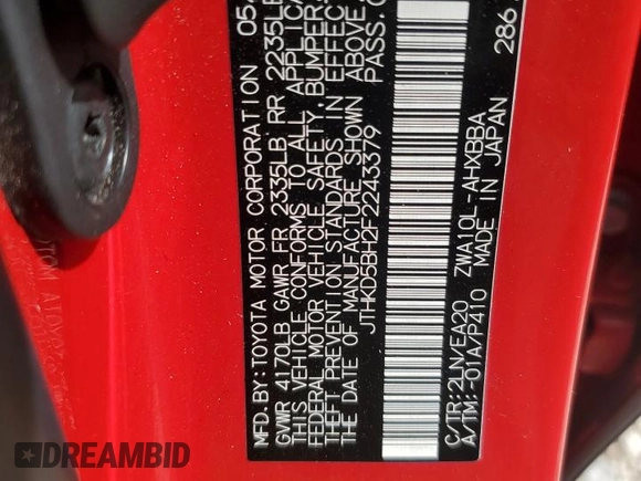 2015 Lexus CT 200h с VIN JTHKD5BH2F2243379, выставлен на аукционе Copart как лот 65525685 с пробегом 110 612 миль миль и Чистый • Clean title. История ставок и продаж доступна на DreamBid. Изображение 12.