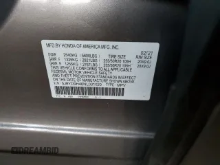 2022 Acura MDX w/Technology Package with VIN 5J8YD9H46NL001020, listed as a Copart auction lot 85936464 with 54,888 mi miles and Salvage Title. Bid and sale history available at carsss.com. Image 15.