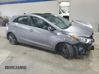 2016 Hyundai Elantra GT with VIN KMHD35LH8GU258367, listed as a Copart auction lot 52259725 with 0 mi miles and Salvage Title. Bid and sale history available at carsss.com. Image 4.