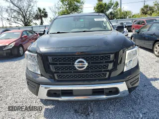 2021 Nissan Titan SV with VIN 1N6AA1EE9MN524930, listed as a Copart auction lot 52069845 with 44,280 mi miles and Salvage Title. Bid and sale history available at DreamBid. Image 5.