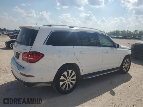2017 Mercedes-Benz GLS 450 with VIN 4JGDF6EE9HA851724, listed as a Copart auction lot 71825474 with 38,626 mi miles and Salvage Title. Bid and sale history available at DreamBid. Image 3.