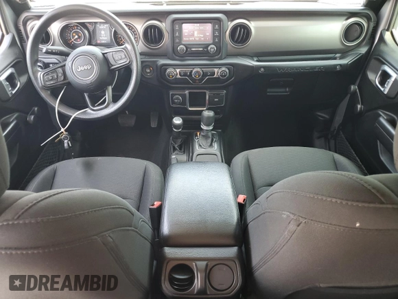 2021 Jeep Wrangler Unlimited Sport with VIN 1C4HJXDG7MW521106, listed as a Copart auction lot 62230955 with 52,358 mi miles and Salvage title. Bid and sale history available at DreamBid. Image 8.