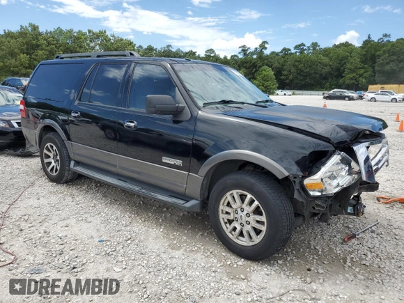 2007 Ford Expedition EL XLT with VIN 1FMFK15537LA92630, listed as a Copart auction lot 59059594 with 239,346 mi miles and Salvage Title. Bid and sale history available at carsss.com. Image 4.