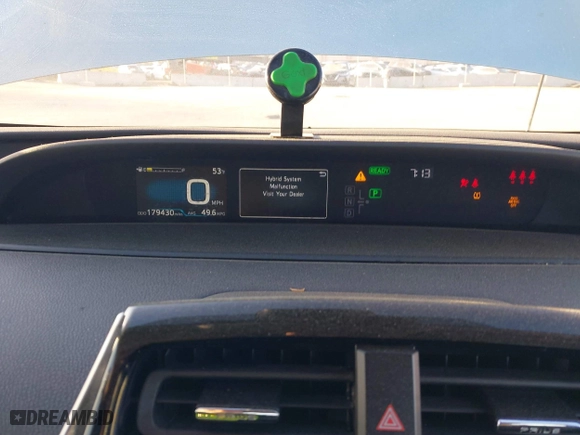 2019 Toyota Prius L Eco with VIN JTDKARFU3K3084191, listed as a IAAI auction lot 41732381 with 179,430 mi miles. Bid and sale history available at carsss.com. Image 7.